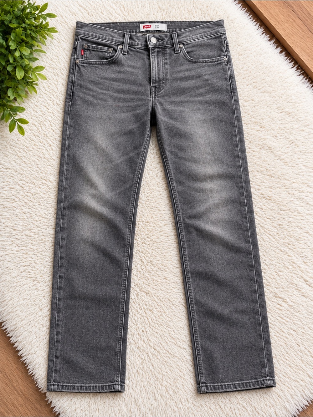 Levi's Men's Charcoal Straight Jeans